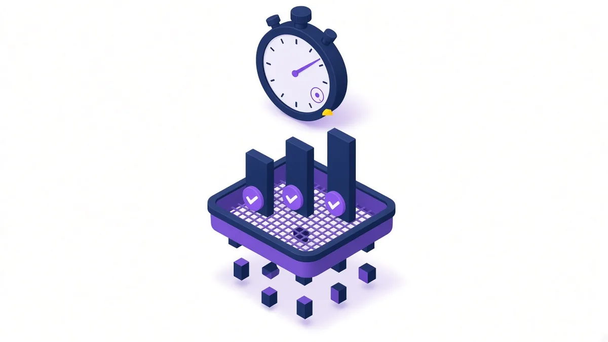 Illustration of a stopwatch above a sieve that keeps longer calls with check marks and lets short calls fall through