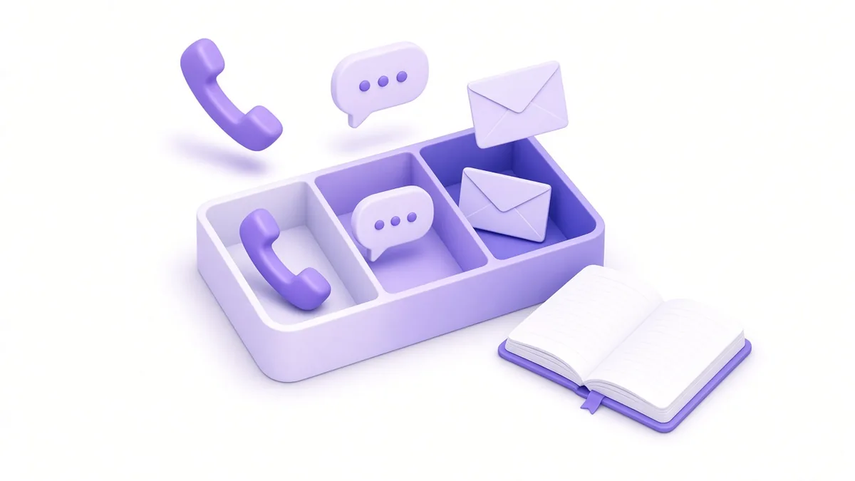 Calls, chats and form enquiries sorted into a tracking tray