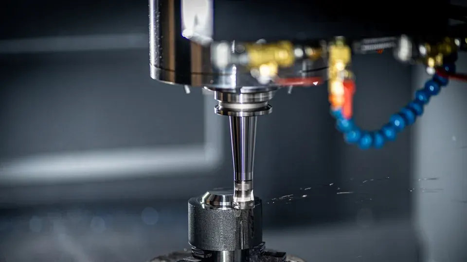 Close-up of a CNC machine at work, representing B2B manufacturing businesses